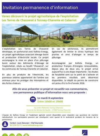 Info projet agrivoltaïque